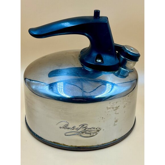 Paul Revere Ware 1801 Copper Bottom 1 Qt. Stainless Steel Whistling Tea Kettle - Picture 4 of 7